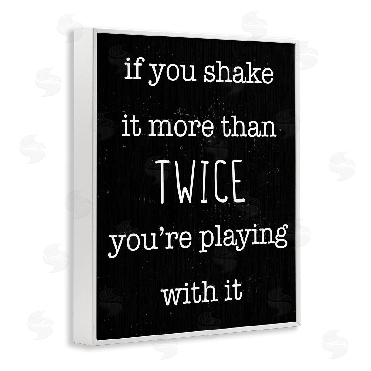 Shake It More Than Twice White Frame Print Wall Art, Home Decor by Stupell Studio