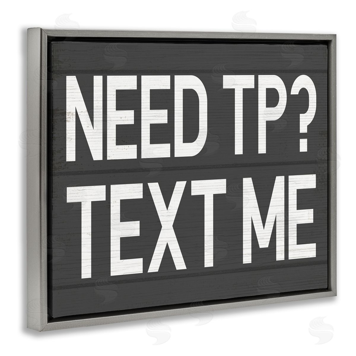 Need TP? Text Me Grey Floating Frame Canvas Wall Art, Home Decor by Stupell Studio