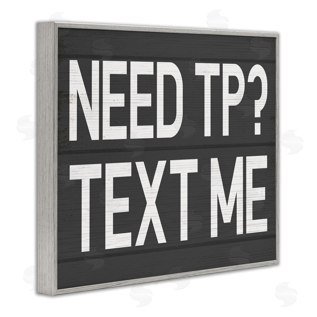 Need TP? Text Me Grey Frame Print Wall Art, Home Decor by Stupell Studio