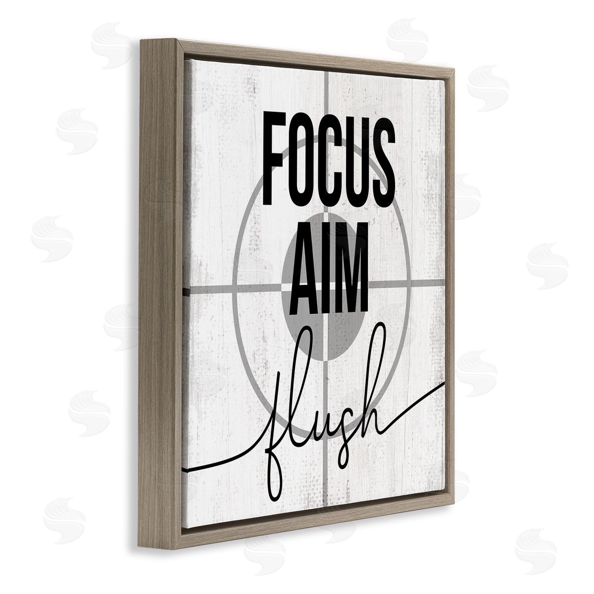 Focus Aim Flush Target Brown Floating Frame Canvas Wall Art, Home Decor by Stupell Studio