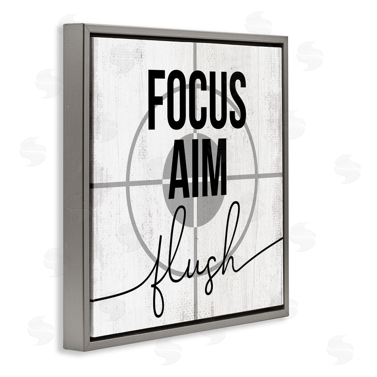 Focus Aim Flush Target Grey Floating Frame Canvas Wall Art, Home Decor by Stupell Studio