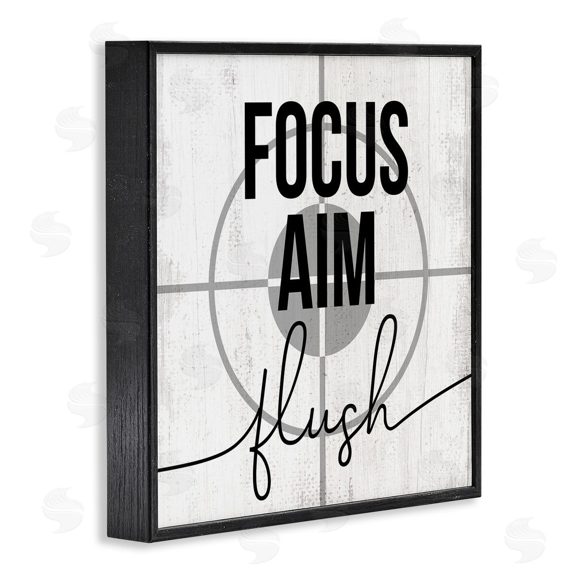 Focus Aim Flush Target Black Frame Print Wall Art, Home Decor by Stupell Studio