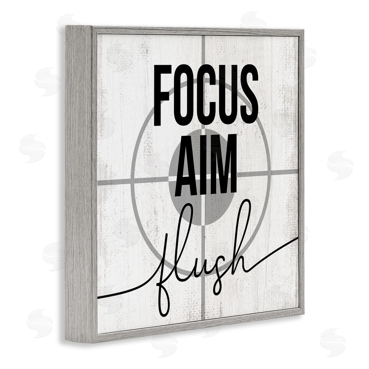 Focus Aim Flush Target Grey Frame Print Wall Art, Home Decor by Stupell Studio