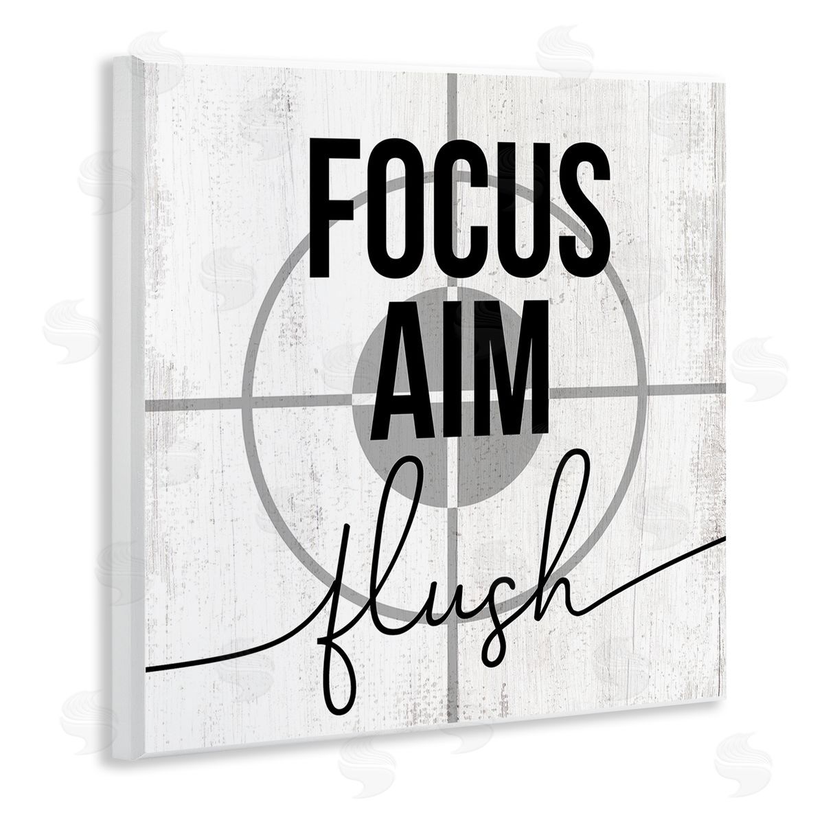 Focus Aim Flush Target Wood Plaque Wall Art, Home Decor by Stupell Studio
