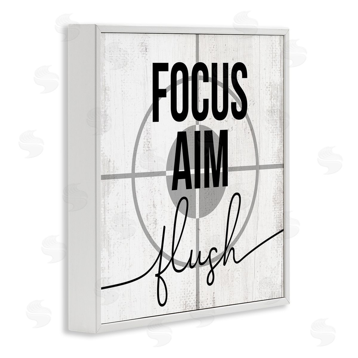 Focus Aim Flush Target White Frame Print Wall Art, Home Decor by Stupell Studio