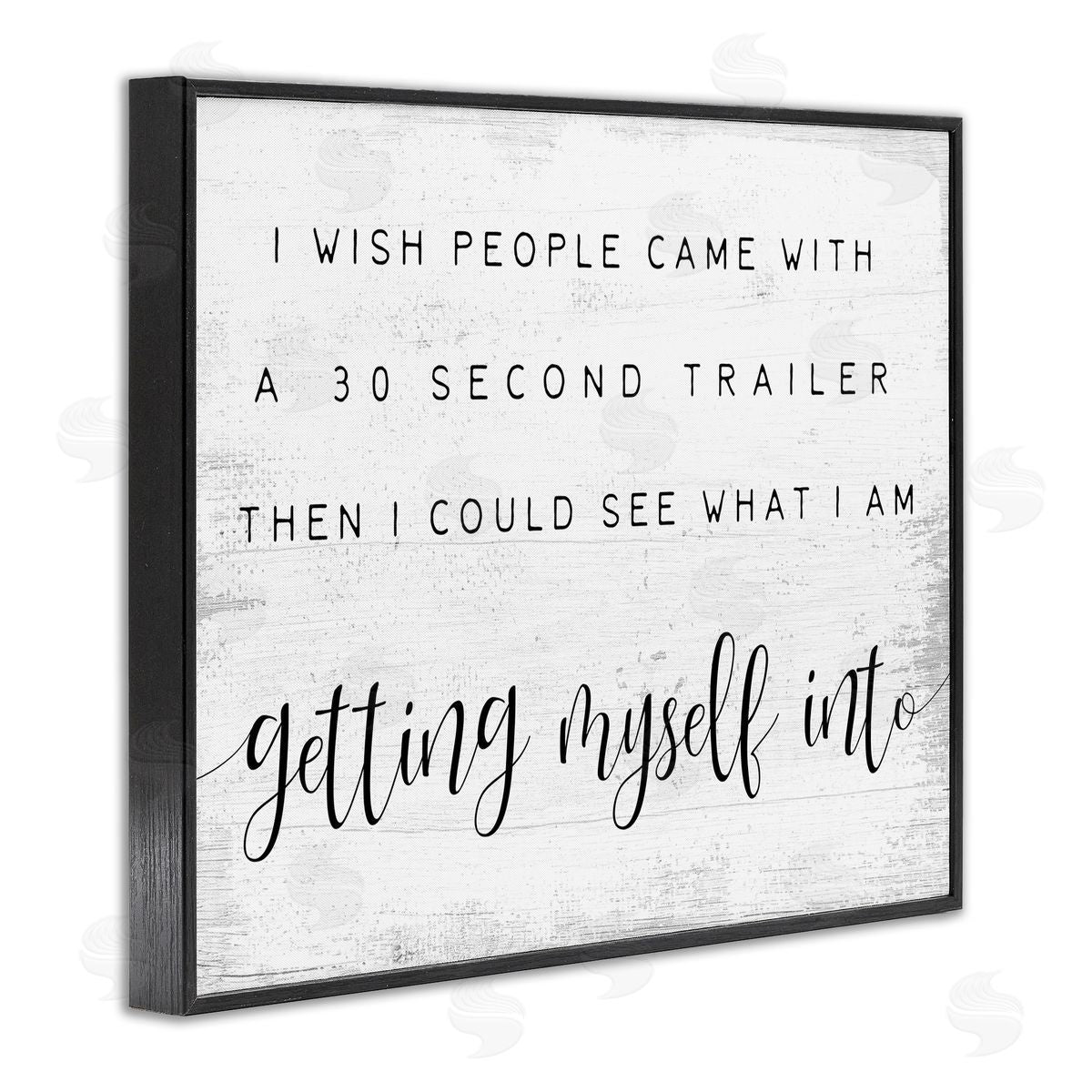 People had 30 Second Trailer Black Frame Print Wall Art, Home Decor by Stupell Studio