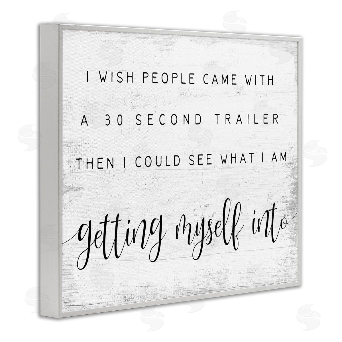 People had 30 Second Trailer White Frame Print Wall Art, Home Decor by Stupell Studio