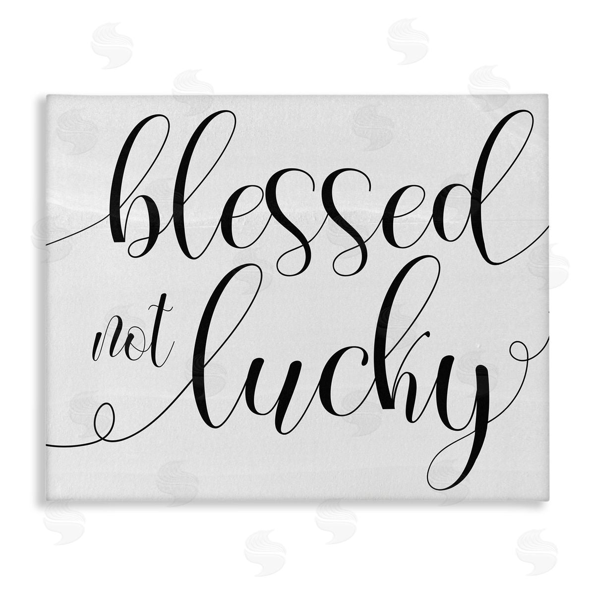 Blessed not Lucky Script Canvas Wall Art, Home Decor by Stupell Studio