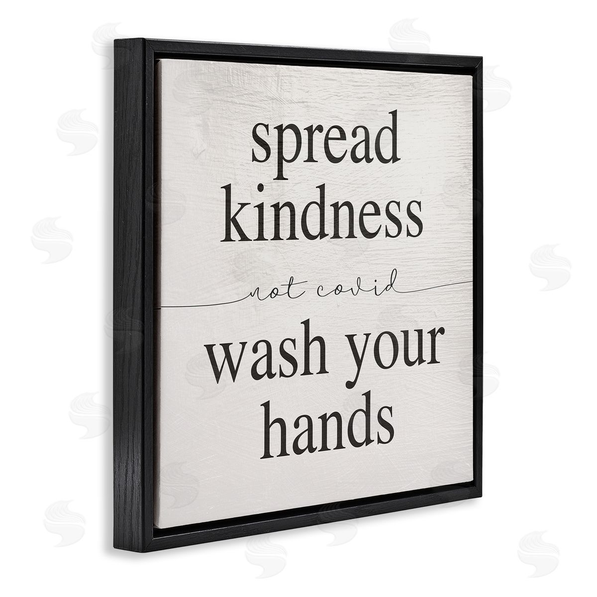 Spread Kindness Not Covid Black Floating Frame Canvas Wall Art, Home Decor by Stupell Studio