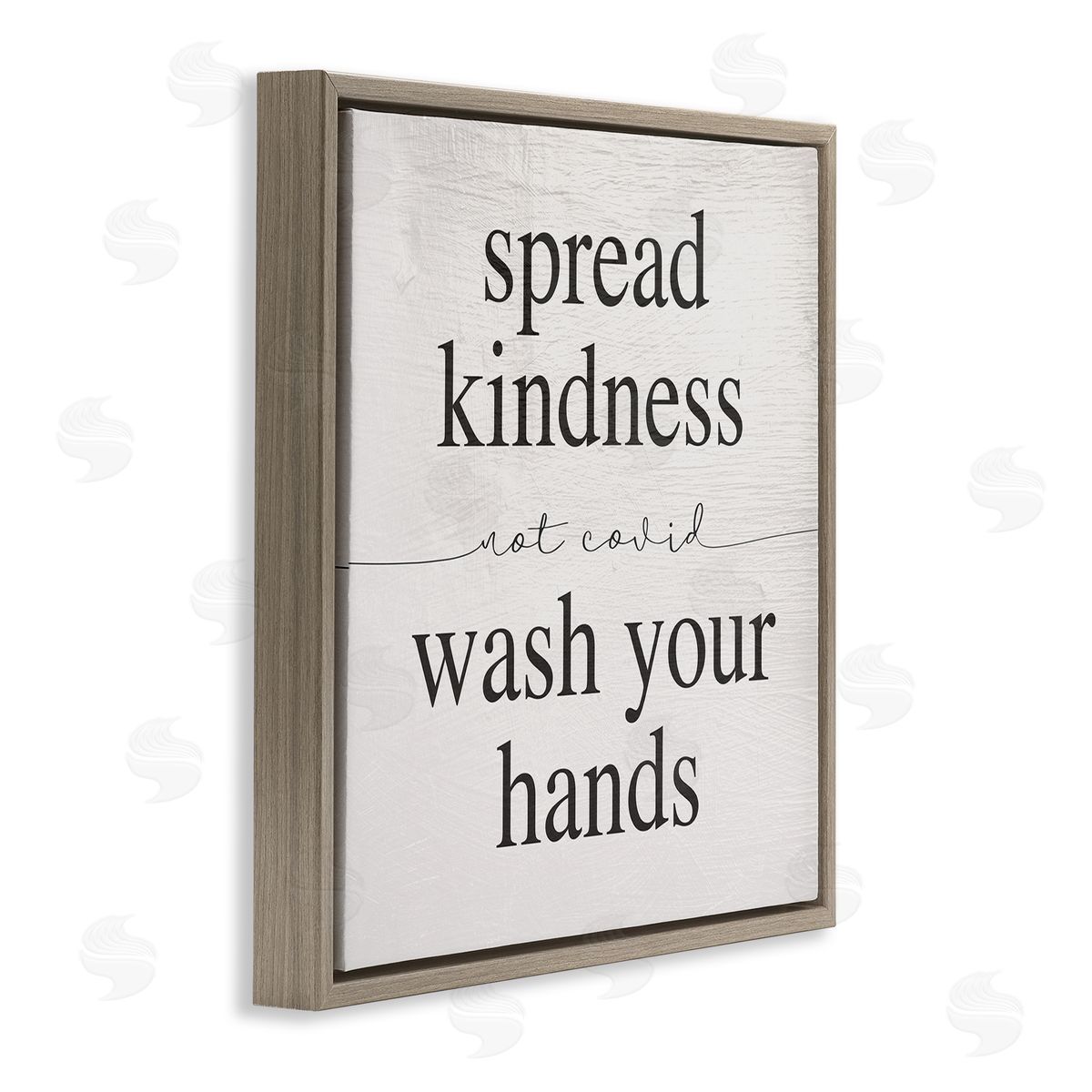 Spread Kindness Not Covid Brown Floating Frame Canvas Wall Art, Home Decor by Stupell Studio