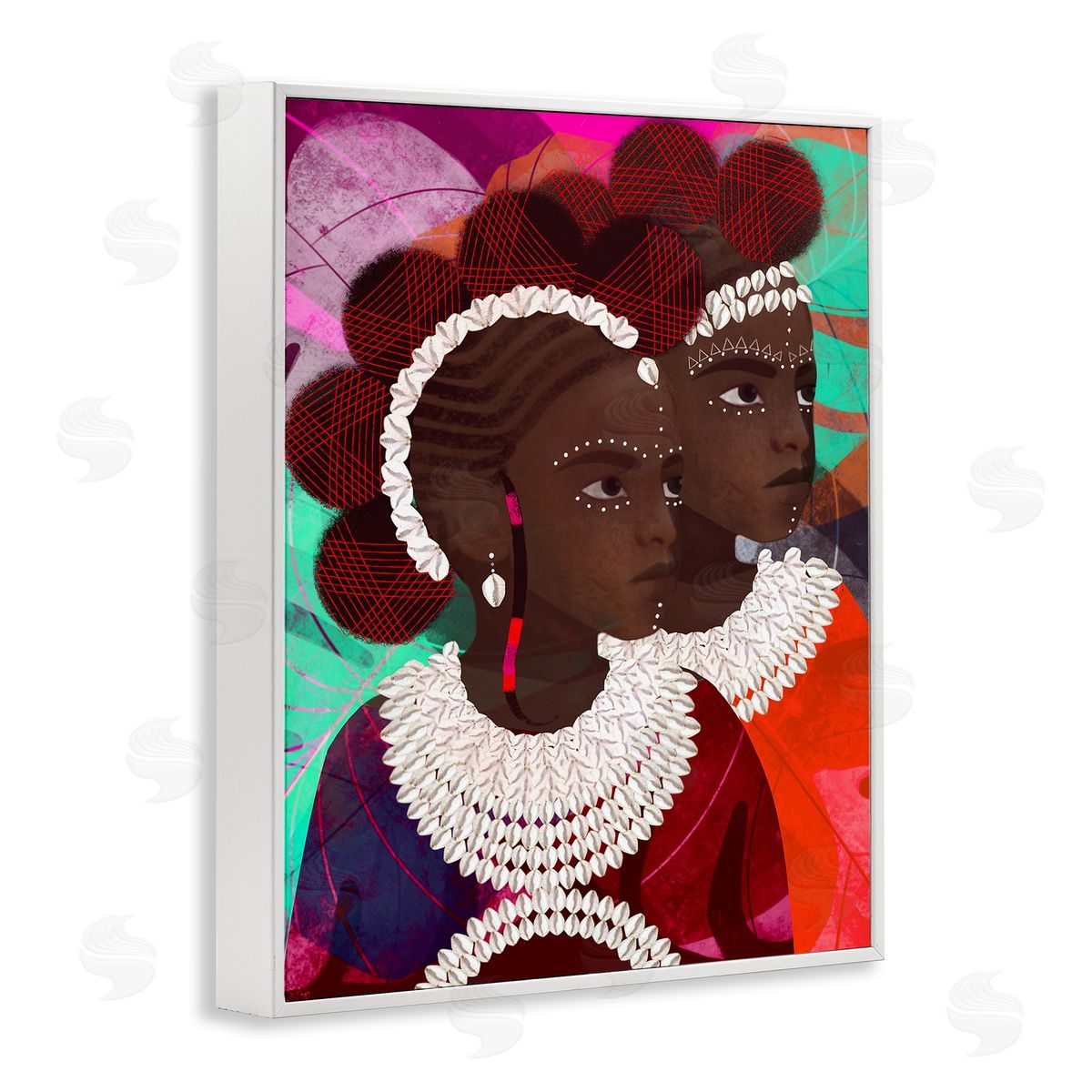 Young Girls of Power White Frame Print Wall Art, Home Decor by Erin K. Robinson