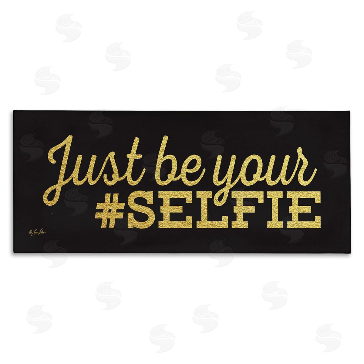 Just Be Your Selfie Canvas Wall Art, Home Decor by Lauren Rader
