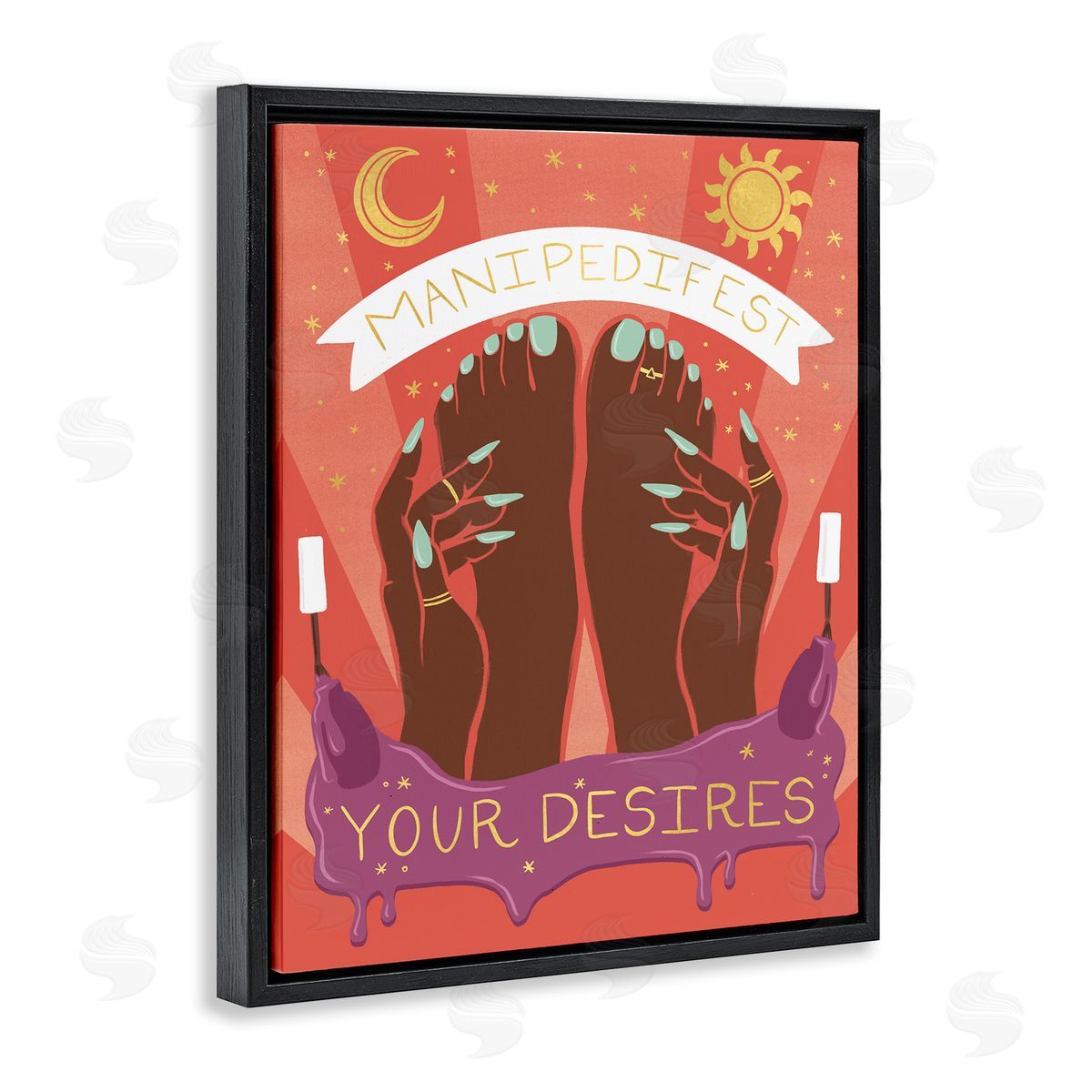 Manipedifest Your Desires Black Floating Frame Canvas Wall Art, Home Decor by Richelle Lynn Garn