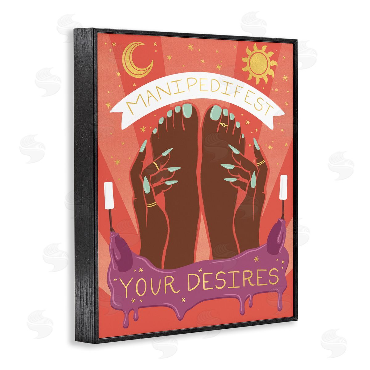 Manipedifest Your Desires Black Frame Print Wall Art, Home Decor by Richelle Lynn Garn