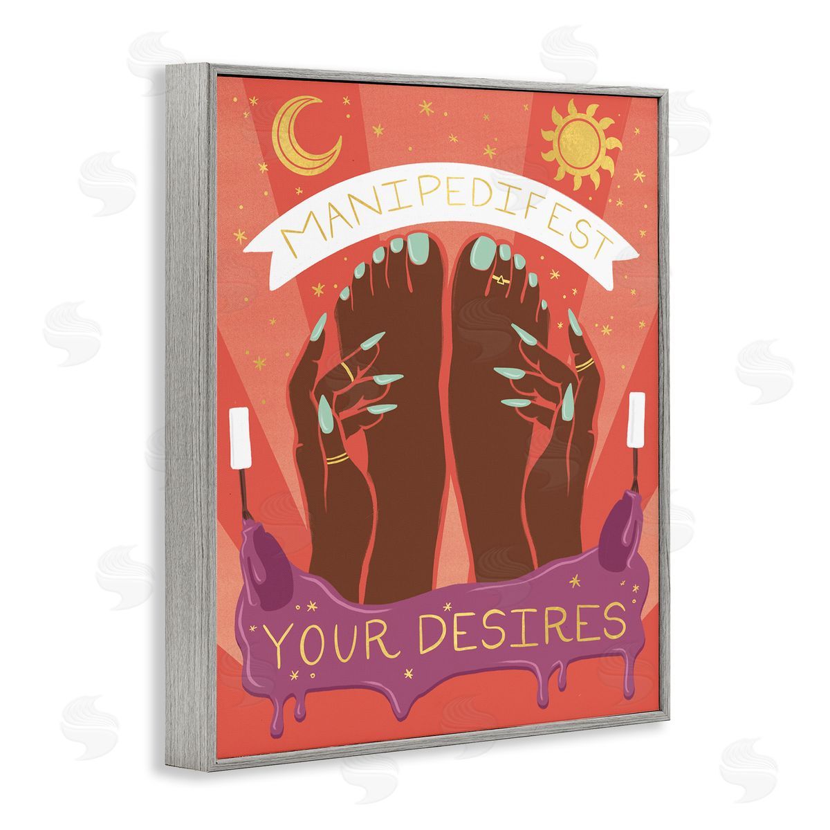 Manipedifest Your Desires Grey Frame Print Wall Art, Home Decor by Richelle Lynn Garn