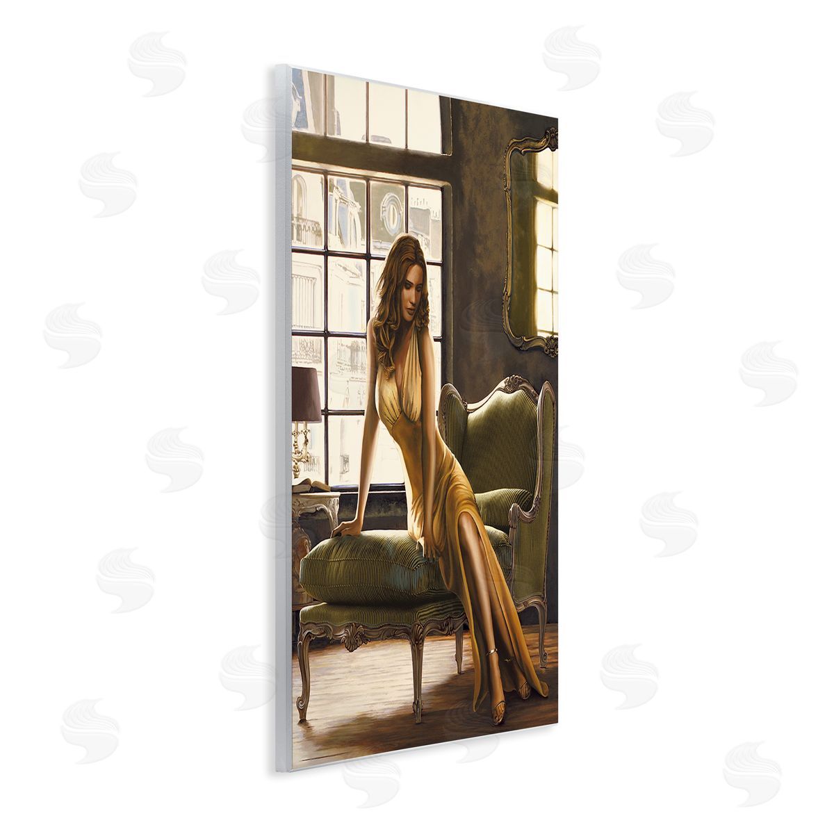 The Pose Female Portrait Wood Plaque Wall Art, Home Decor by Thomas Page
