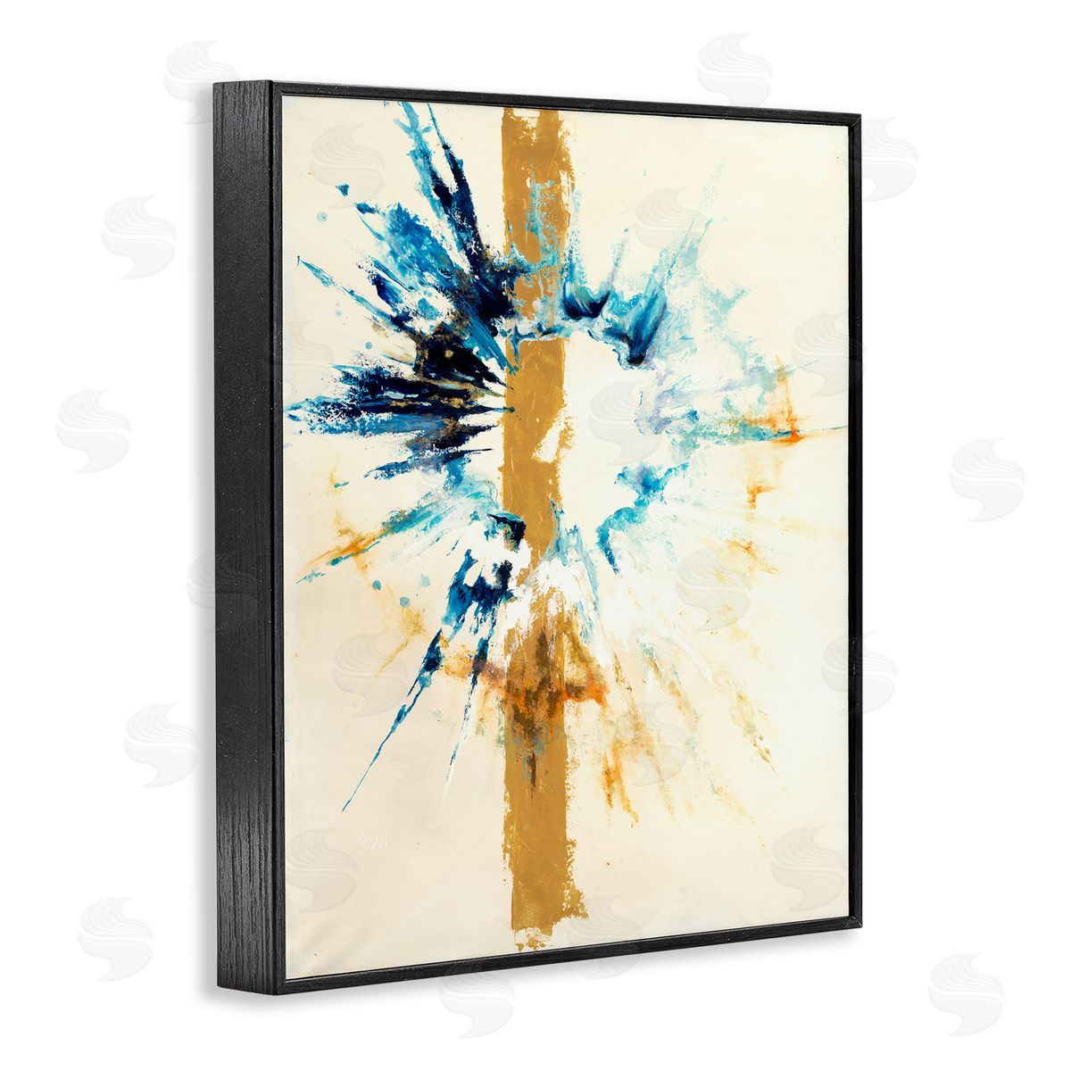 Celestial Abstract Painting Black Frame Print Wall Art, Home Decor by Dina D'Argo