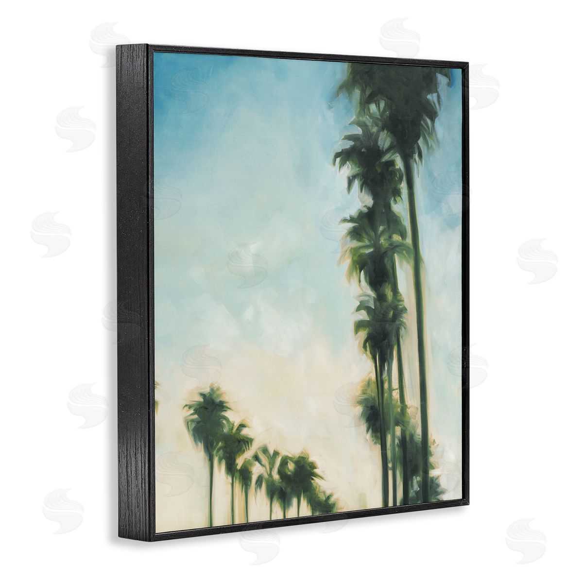 Hollywood Palm Trees Black Frame Print Wall Art, Home Decor by KC Haxton