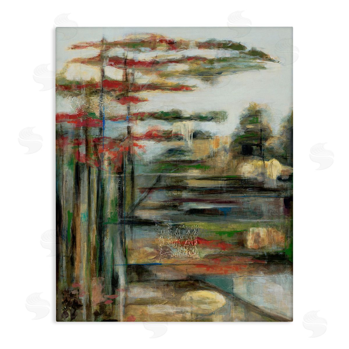 Daydream Abstract Forest Painting Canvas Wall Art, Home Decor by Stacey Pollard
