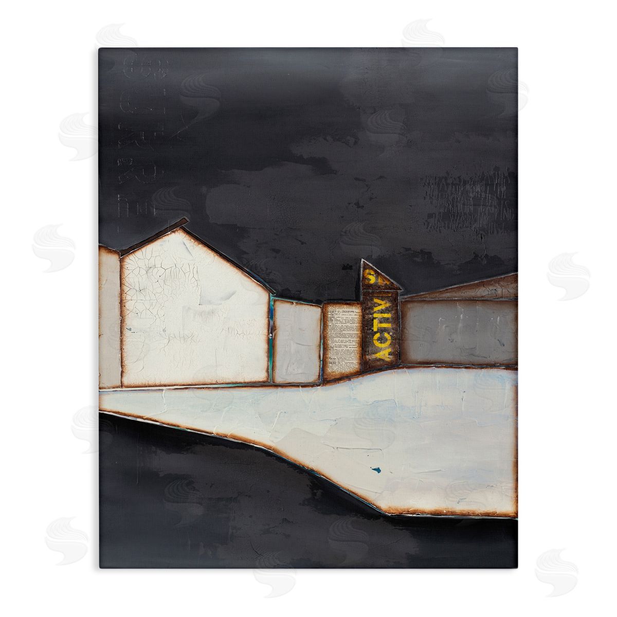 Surrender Abstract Cityscape Canvas Wall Art, Home Decor by Laura Van Horne
