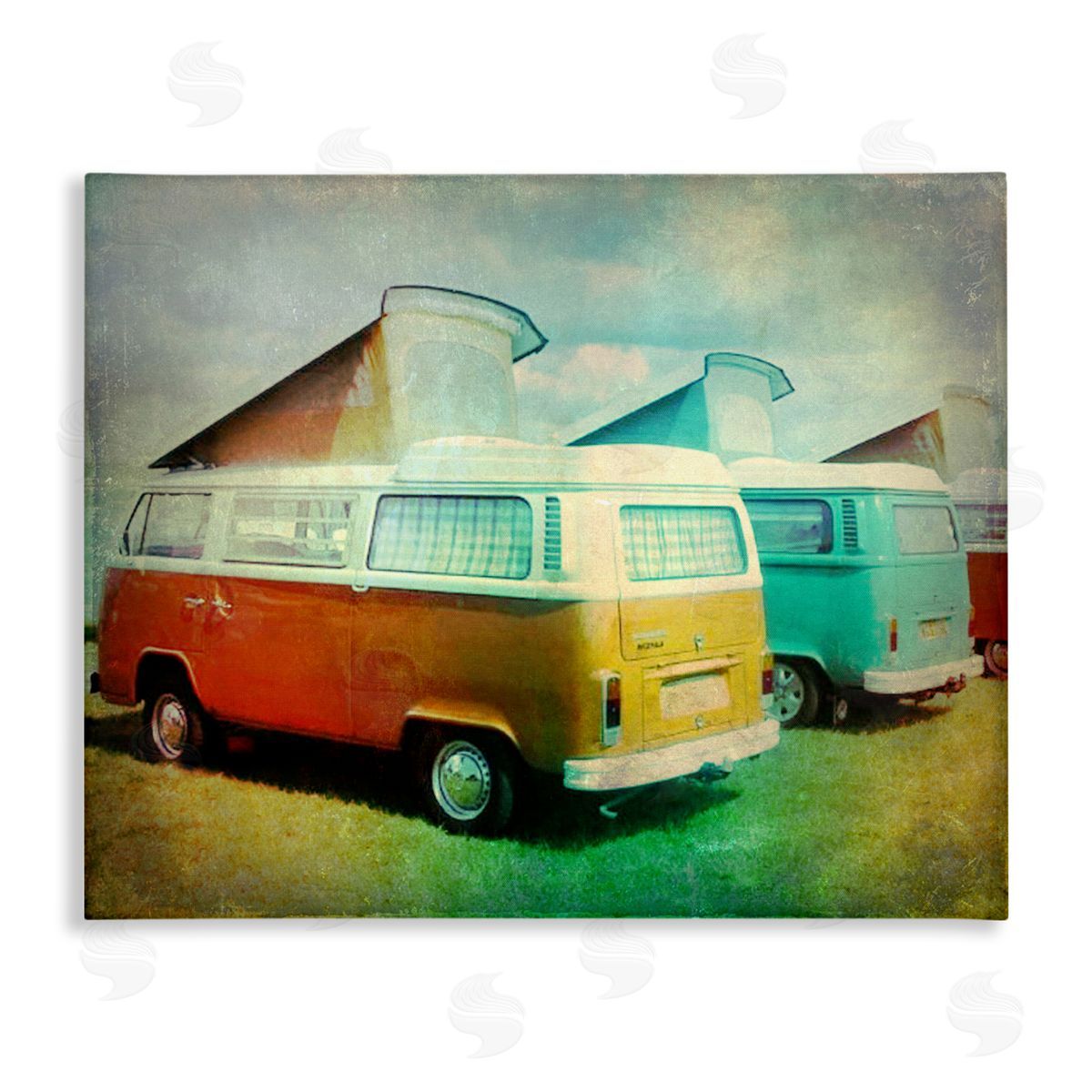 Beach Vans Retro Photography Canvas Wall Art, Home Decor by Ashley Calhoun