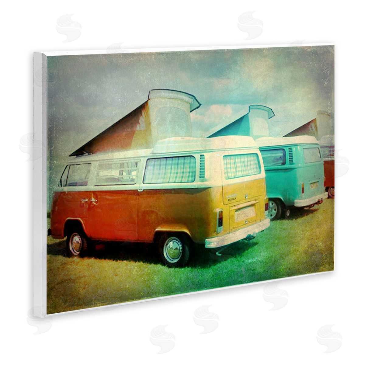 Beach Vans Retro Photography Wood Plaque Wall Art, Home Decor by Ashley Calhoun
