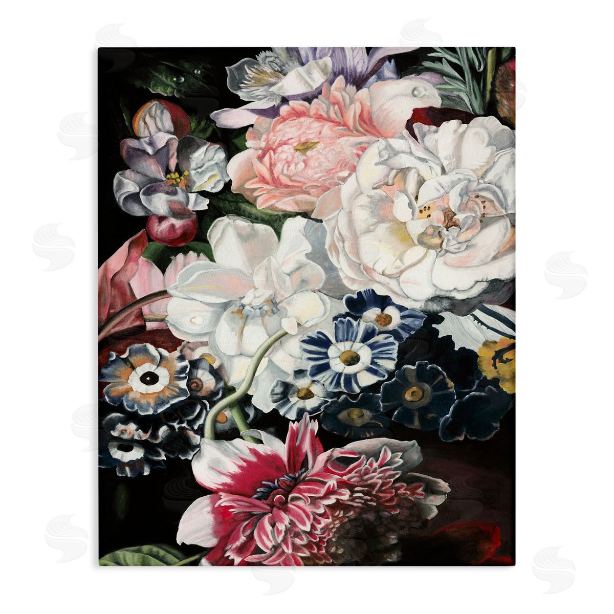 Vintage Blooming Florals Canvas Wall Art, Home Decor by Naomi McCavitt