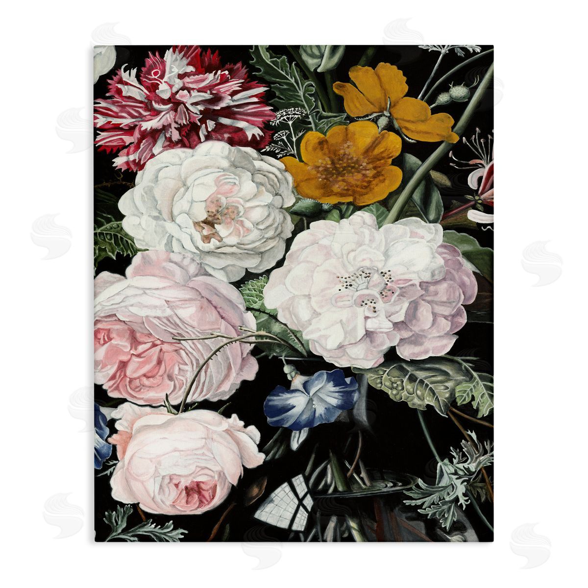 Traditional Baroque Bouquet Canvas Wall Art, Home Decor by Naomi McCavitt