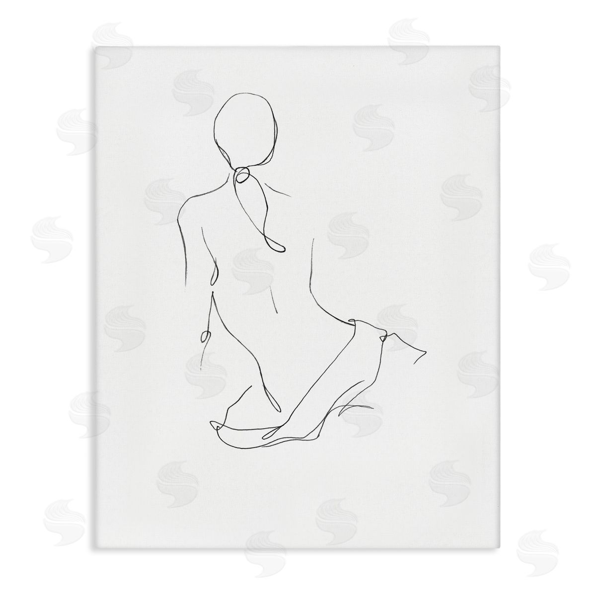 Gestural Contour Right Canvas Wall Art, Home Decor by Ethan Harper