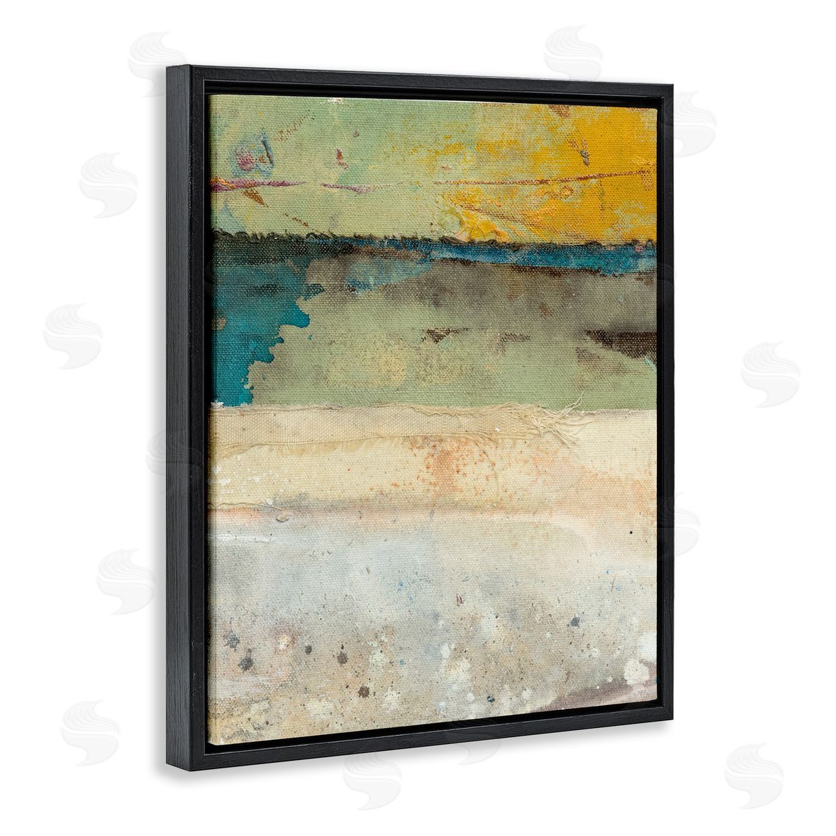 Broken to Beautiful Painting Black Floating Frame Canvas Wall Art, Home Decor by Erin Ashley