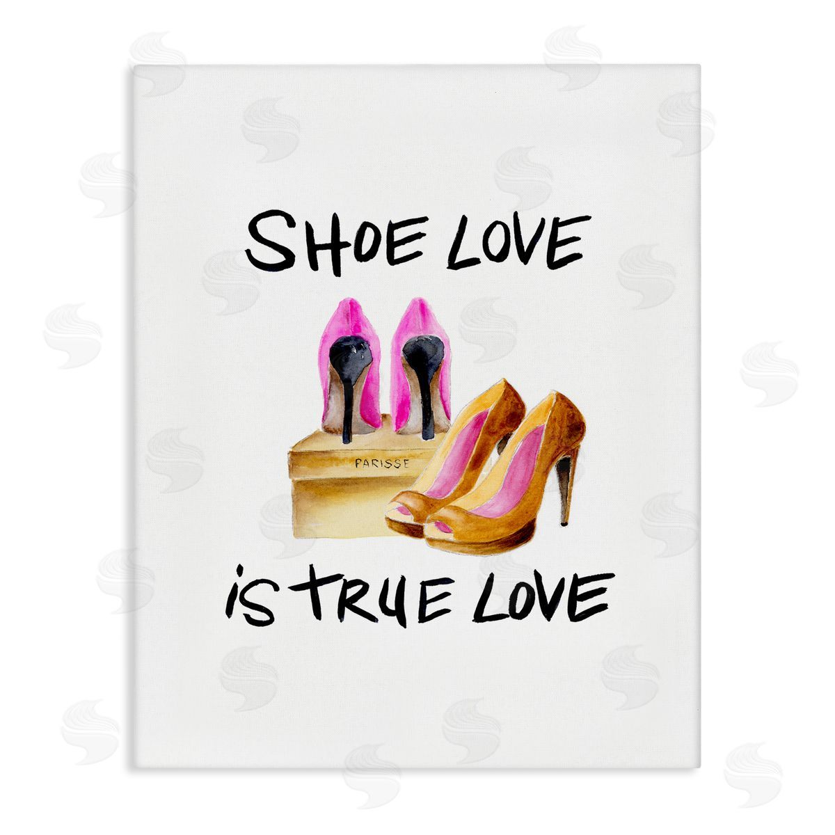 Regina Moore Shoe Love True Love Phrase Canvas Wall Art