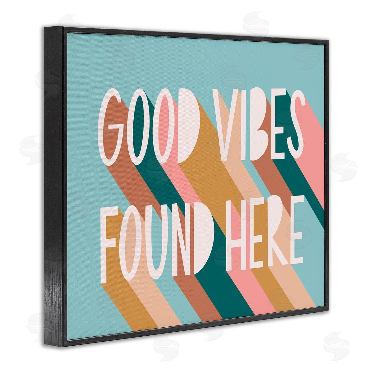 Amanda Houston Good Vibes Found Here Color Pop Black Framed Giclee Wall Art