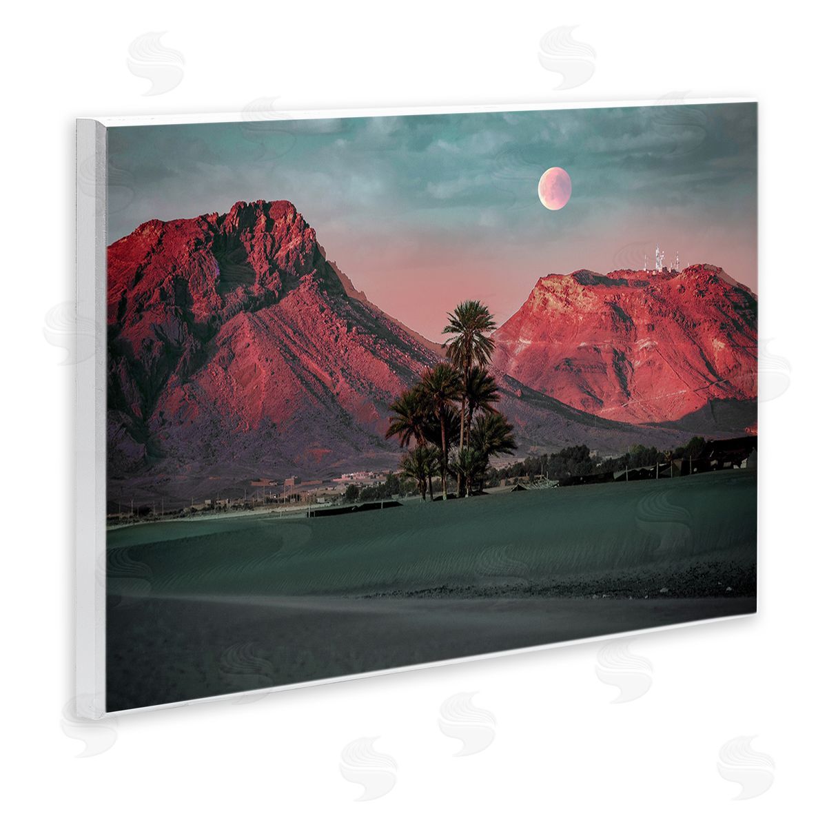 Ziwei Li Desert Canyon Warm Color Landscape Wall Plaque Art