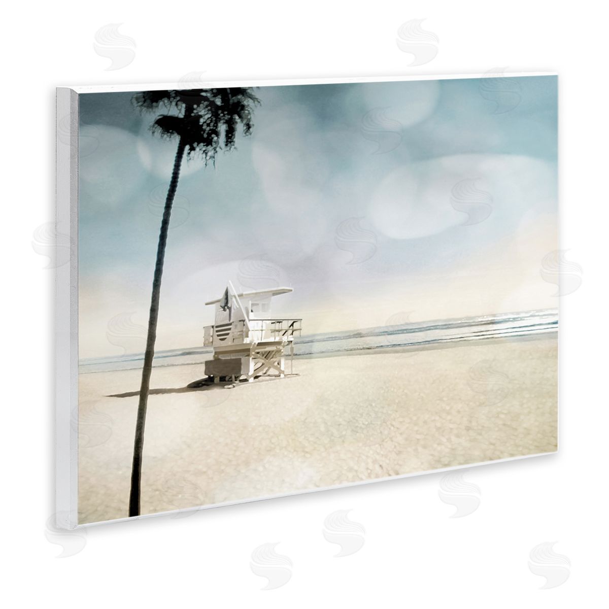 Devon Davis Empty Beach Coast Lifeguard Stand Wall Plaque Art