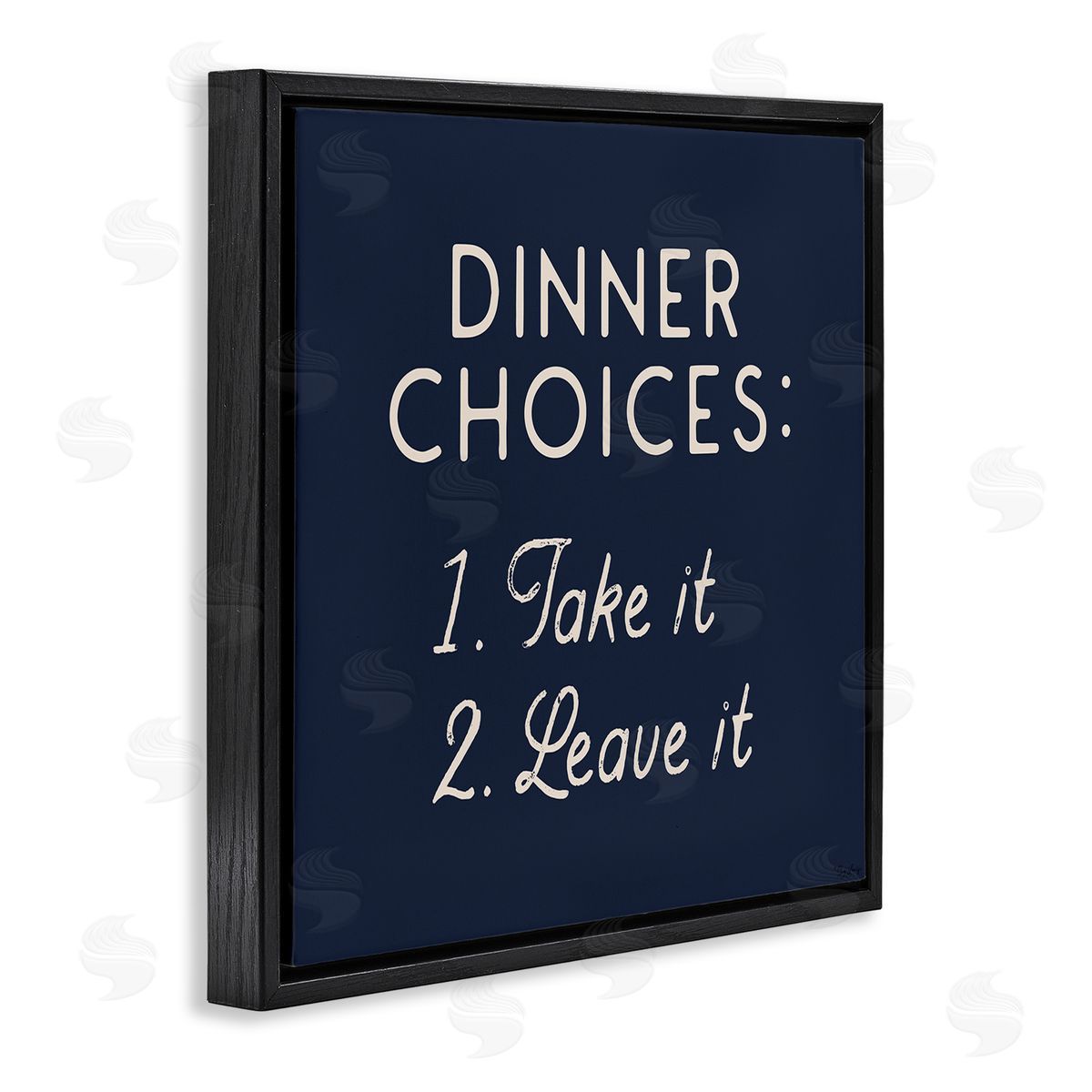 Gigi Louise Dinner Choices Take or Leave It Black Floater Frame Canvas Art