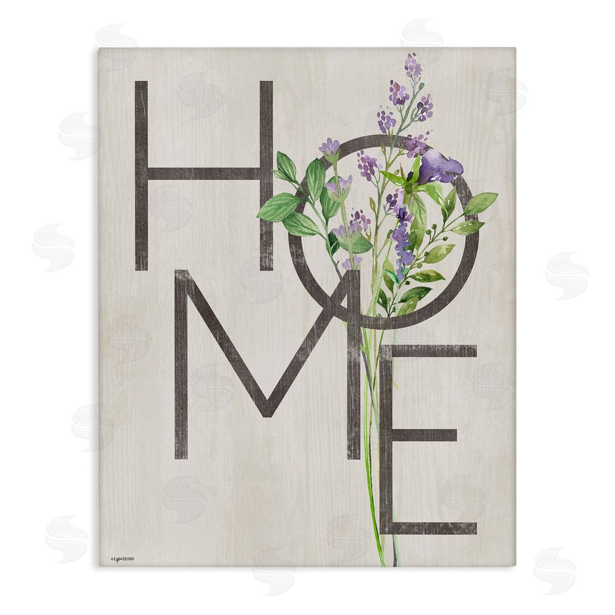 Lady Louise Designs Rustic Home Purple Lavender Canvas Wall Art