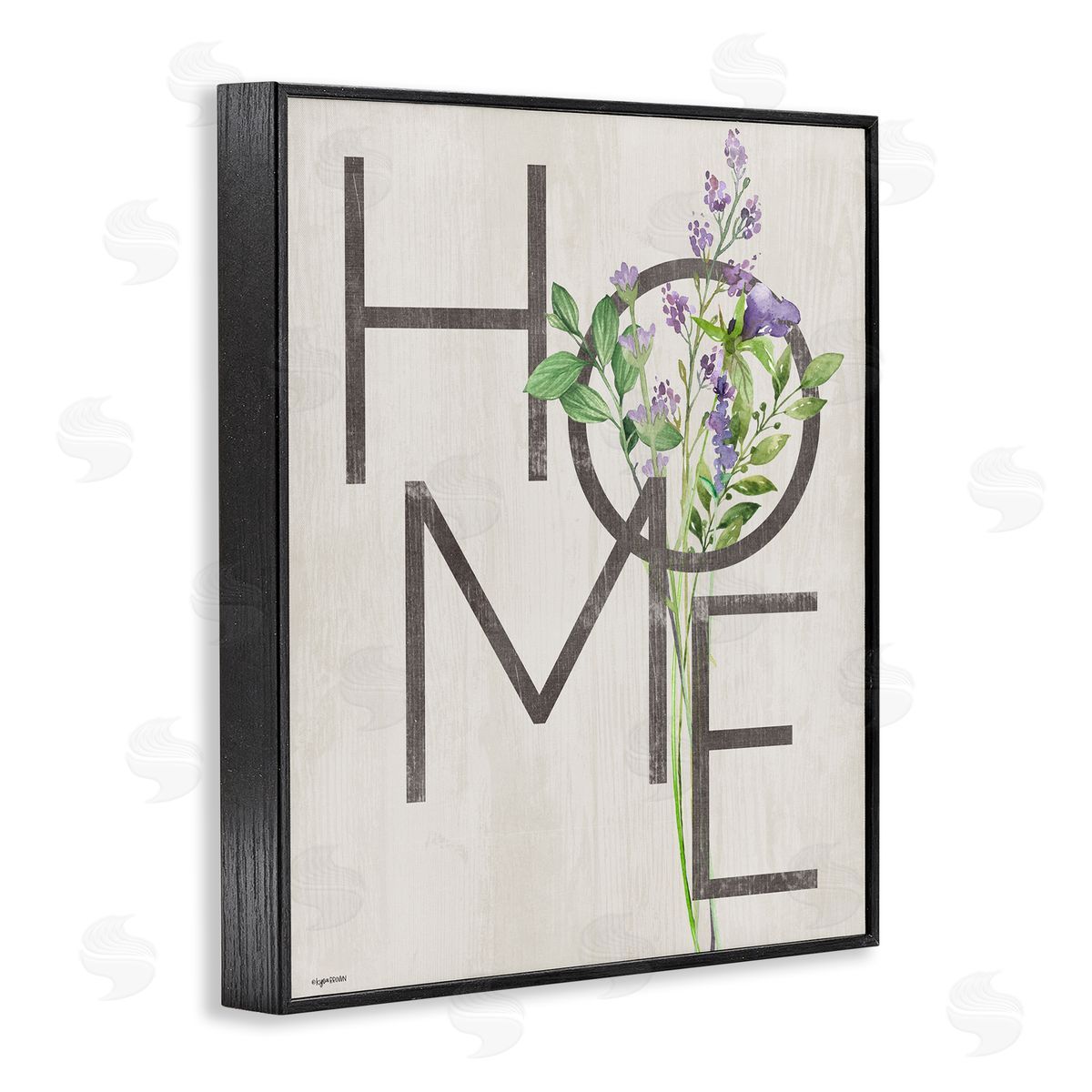 Lady Louise Designs Rustic Home Purple Lavender Black Framed Giclee Wall Art