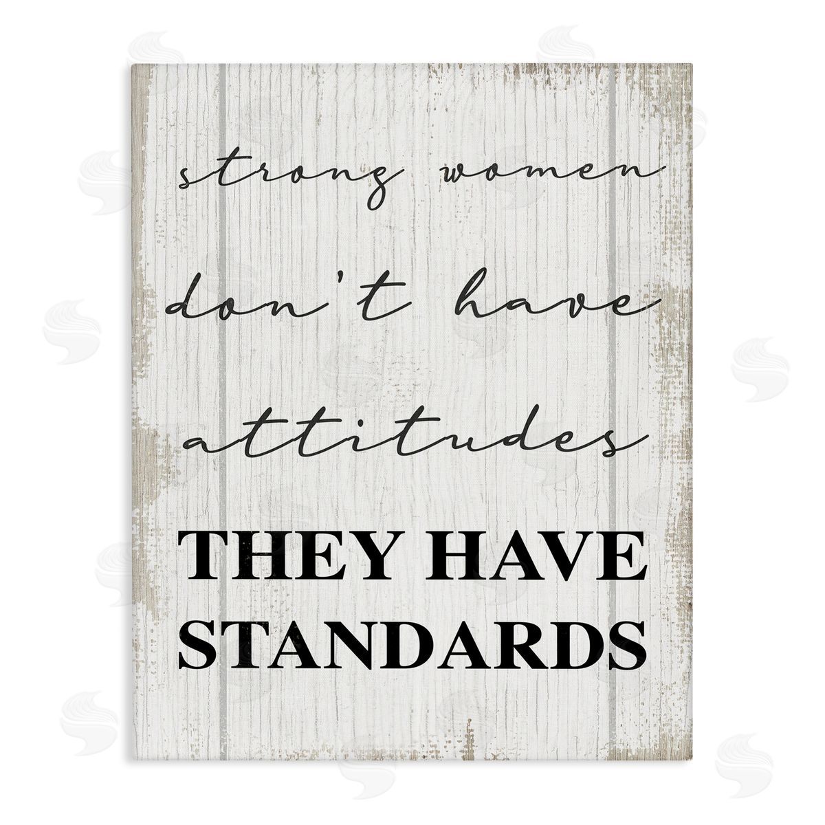 Stupell Studio Strong Women Have Standards Rustic Canvas Wall Art