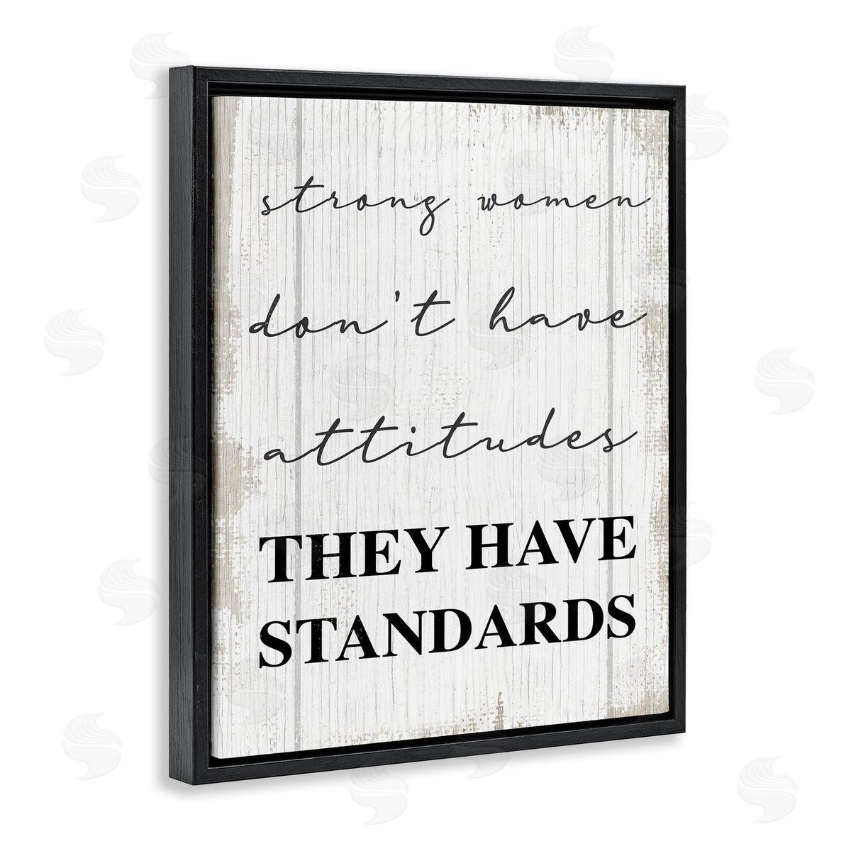 Stupell Studio Strong Women Have Standards Rustic Black Floater Frame Canvas Art