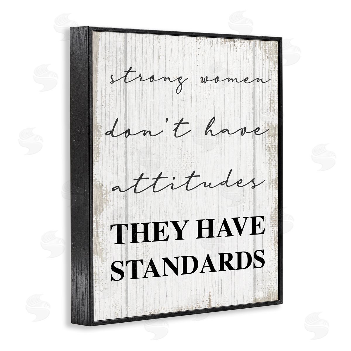 Stupell Studio Strong Women Have Standards Rustic Black Framed Giclee Wall Art