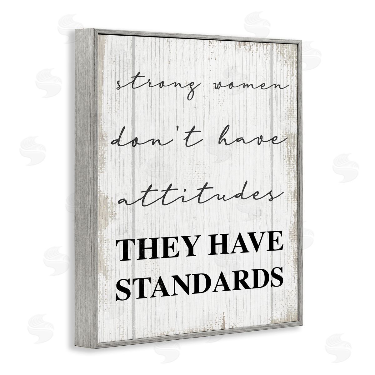 Stupell Studio Strong Women Have Standards Rustic Gray Framed Giclee Wall Art