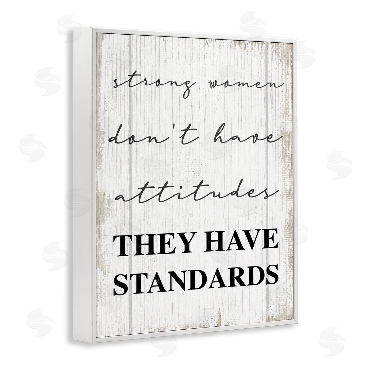 Stupell Studio Strong Women Have Standards Rustic White Framed Giclee Wall Art