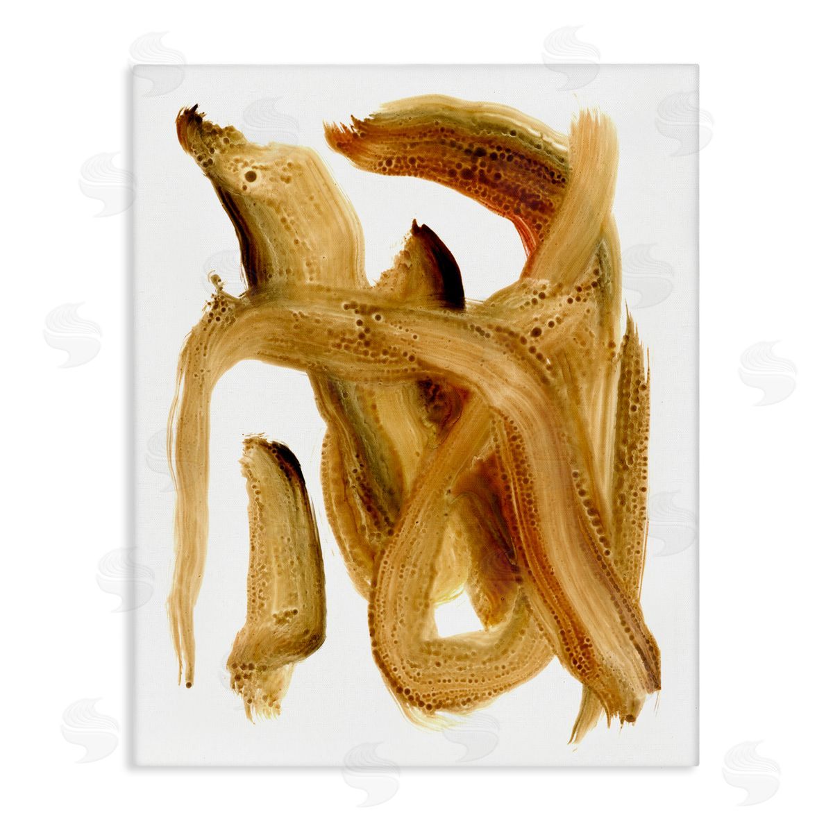 Stupell Studio Abstract Brush Stroke Brown Canvas Wall Art