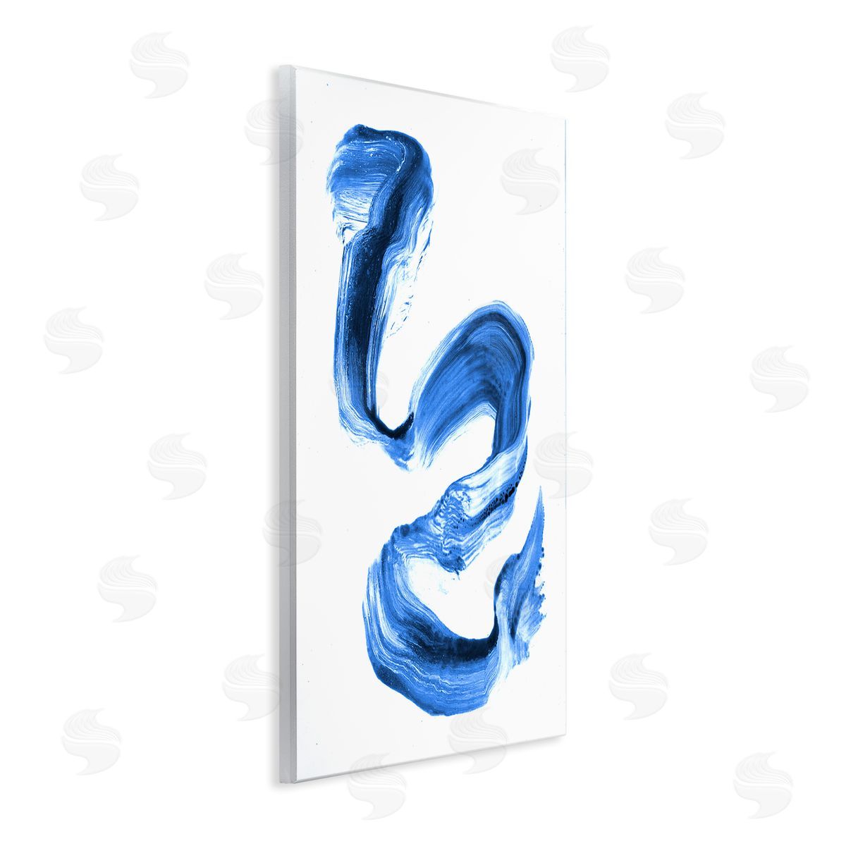 Stupell Studio Fluid Blue Paint Stroke Design Wall Plaque Art