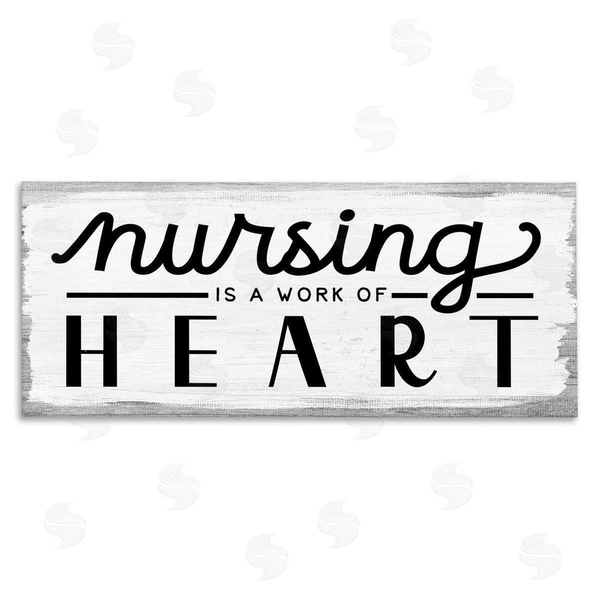 Stupell Studio Nursing Work of Heart Sign Canvas Wall Art
