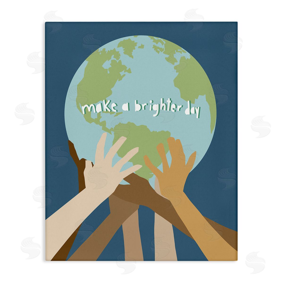 Jen Bucheli Brighter Day Diverse Hands Canvas Wall Art