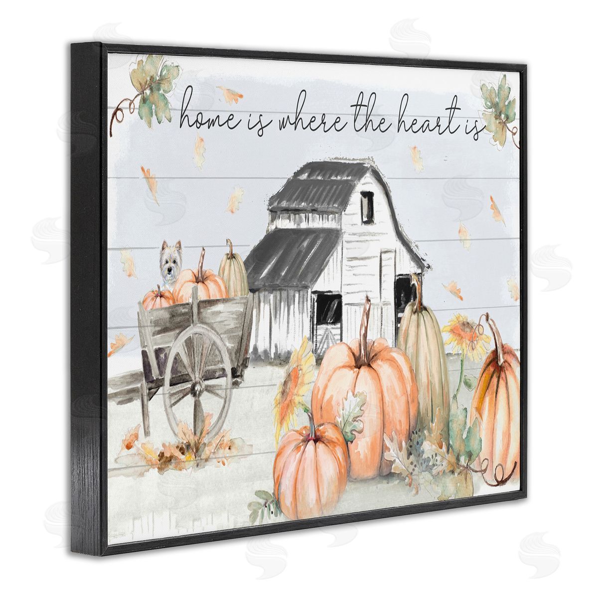 Patricia Pinto Autumn Harvest Home and Heart Black Framed Giclee Wall Art