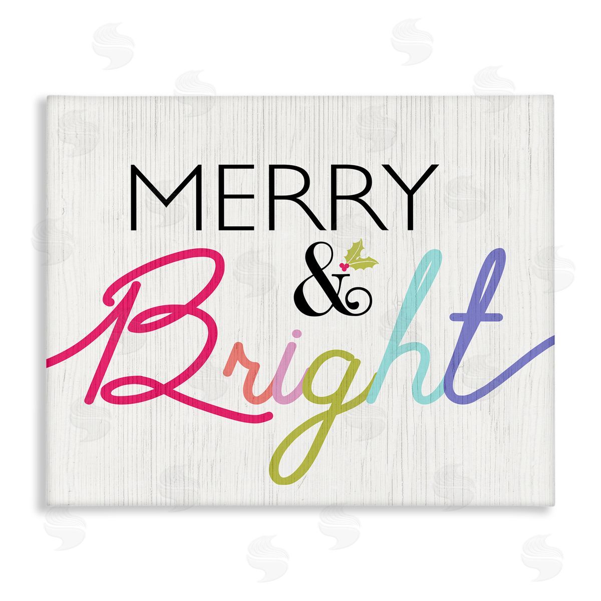 Stupell Studio Merry and Bright Whimsical Colors Canvas Wall Art