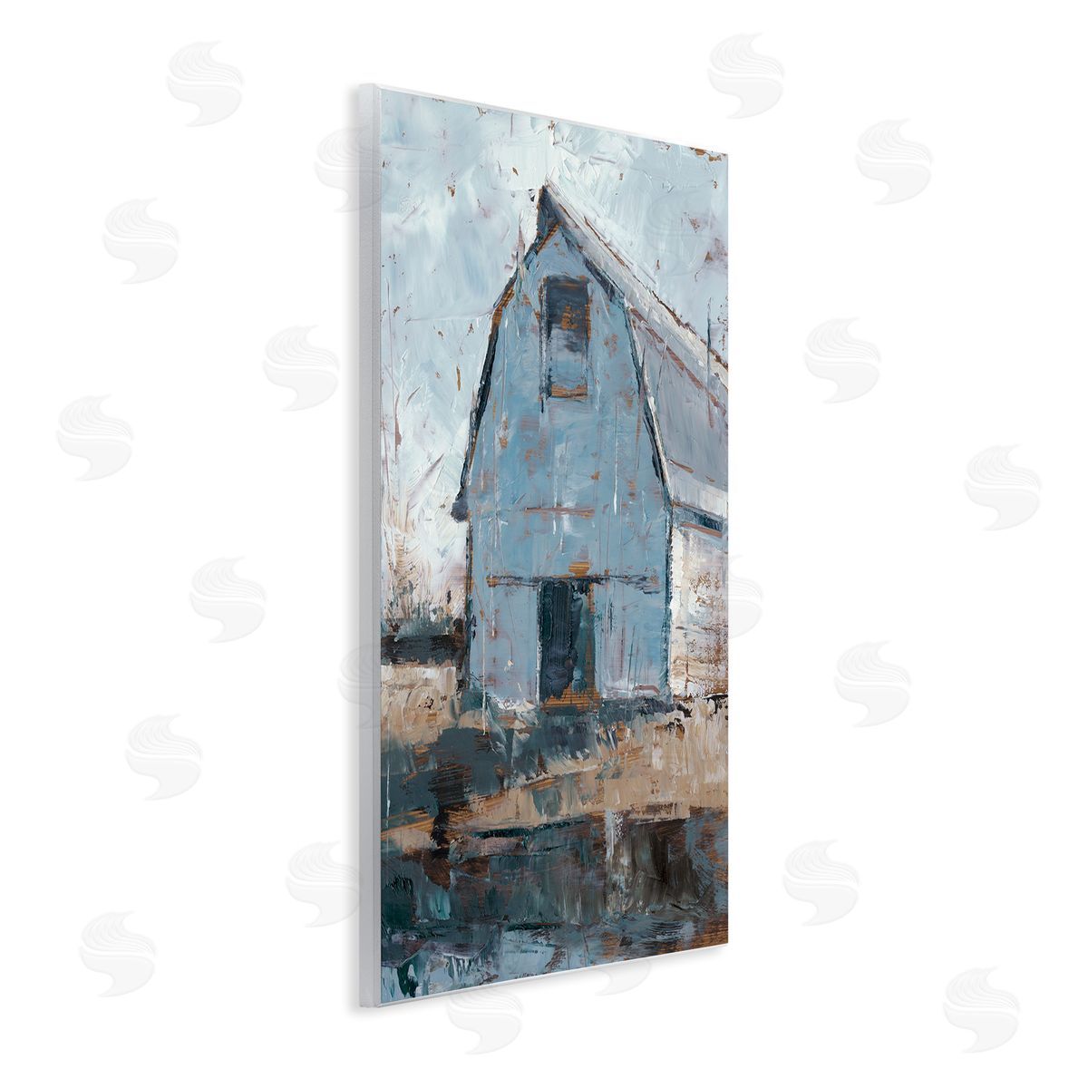 Ethan Harper Abstract Distressed White Barn Wall Plaque Art