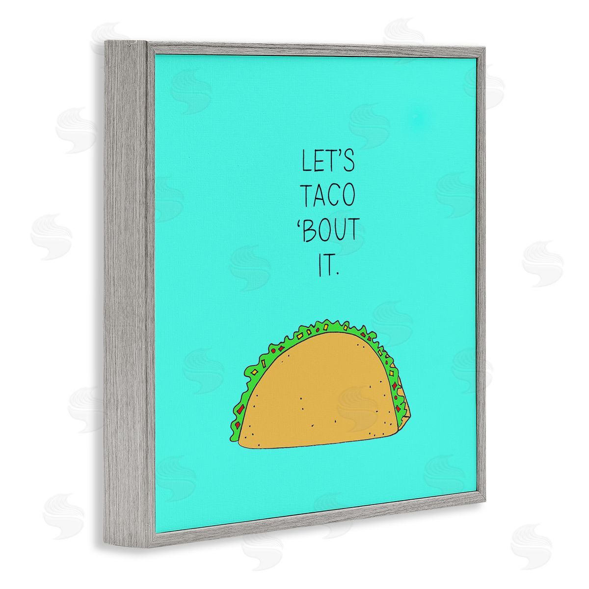 Natalie Sizemore Let's Taco 'Bout It Food Pun Gray Framed Giclee Wall Art